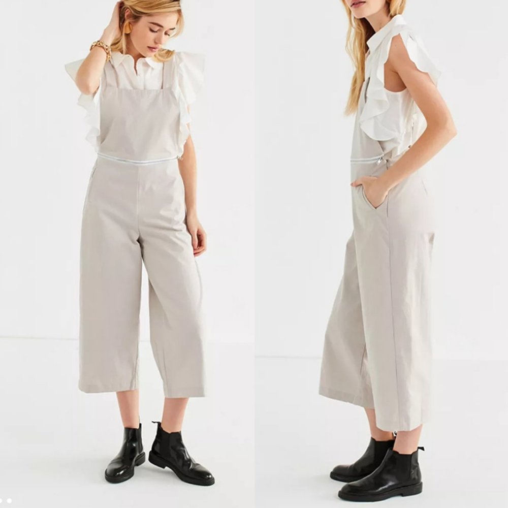 UO NICE MARTIN Lola Zip Convertible Wide Leg Crop Jumpsuit/High Rise Trouser